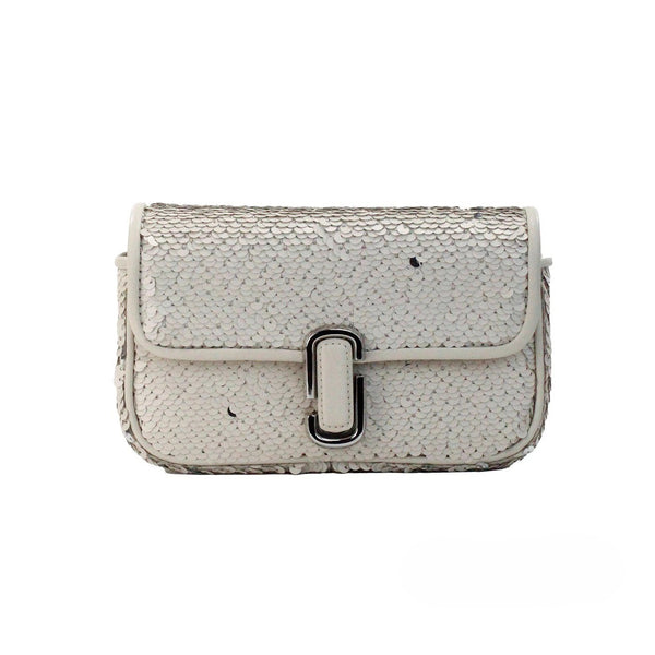 Marc Jacobs | The Mini J Marc Shoulder Bag Cream Sequined Crossbody Bag