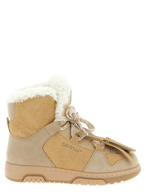 Off-White | Beige Calfskin Ankle Boots