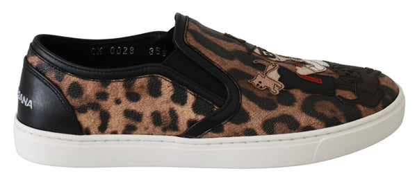 Dolce & Gabbana | Leather Leopard #dgfamily Loafers Shoes