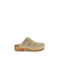 Chloé | Beige Calf Leather Bos Taurus Clogs