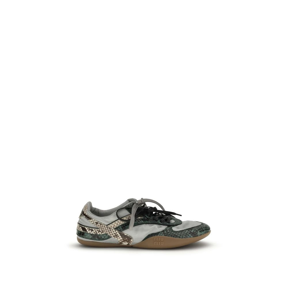 Miu Miu | Gray Other Fibres Athletic Sneakers