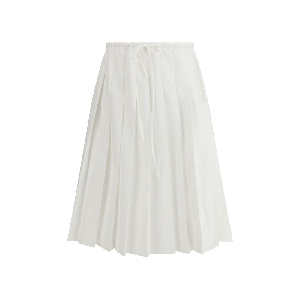 Prada | White Cotton Long Skirt