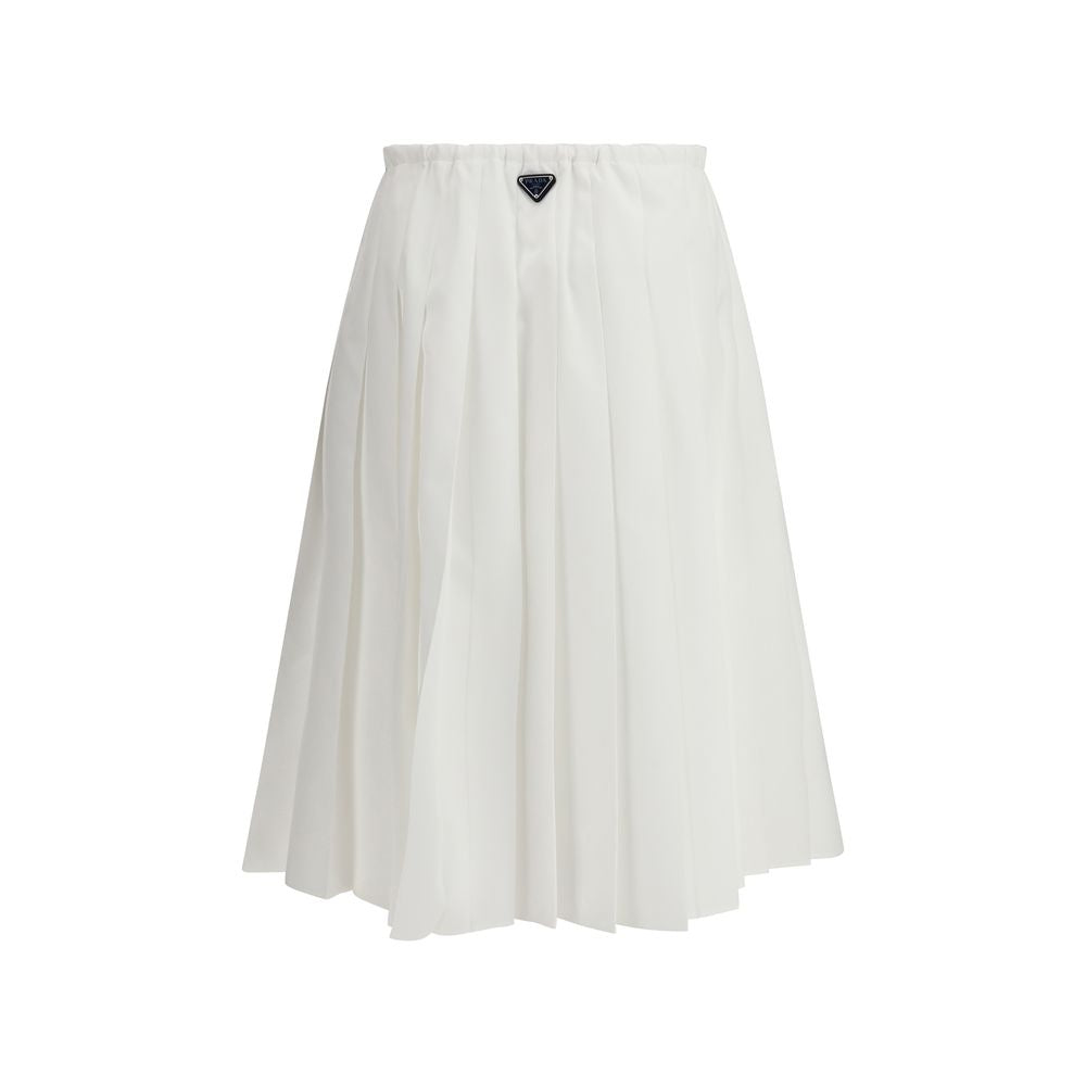 Prada | White Cotton Long Skirt