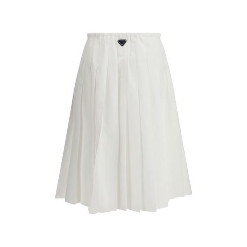 Prada | White Cotton Long Skirt