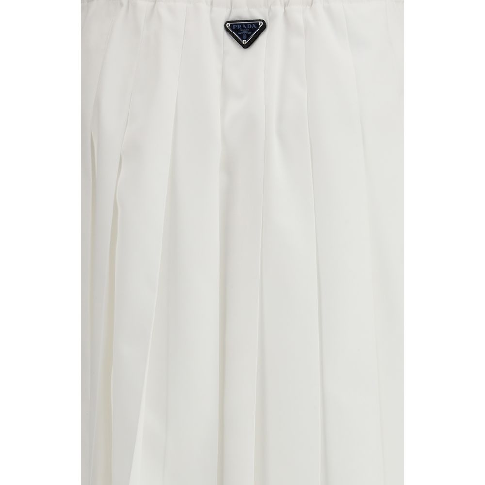 Prada | White Cotton Long Skirt