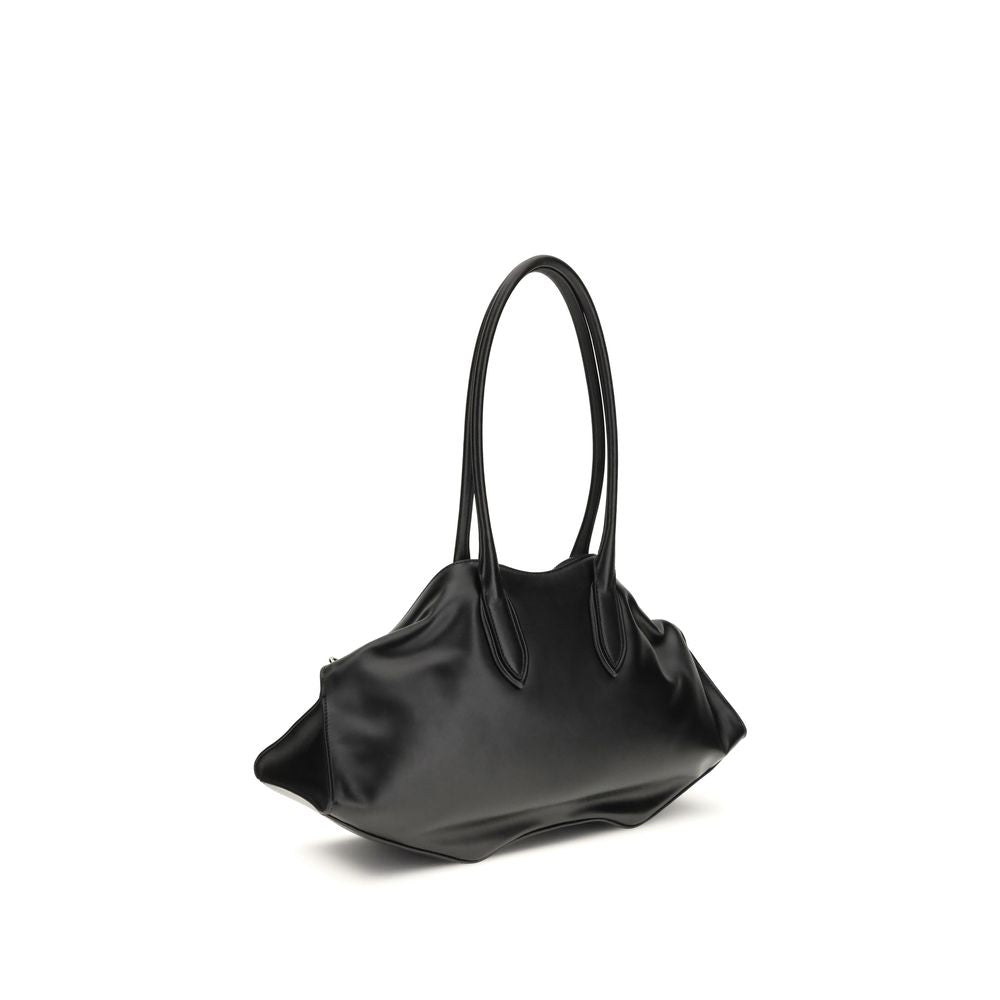Alexander McQueen | Black Calf Leather Bos Taurus Shoulder Bag