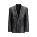 Balenciaga | Black Calf Leather Bos Taurus Leather Jacket