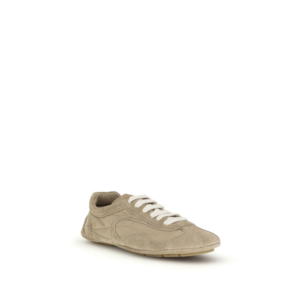 Prada | Beige Lamb Ovis Aries Athletic Sneakers