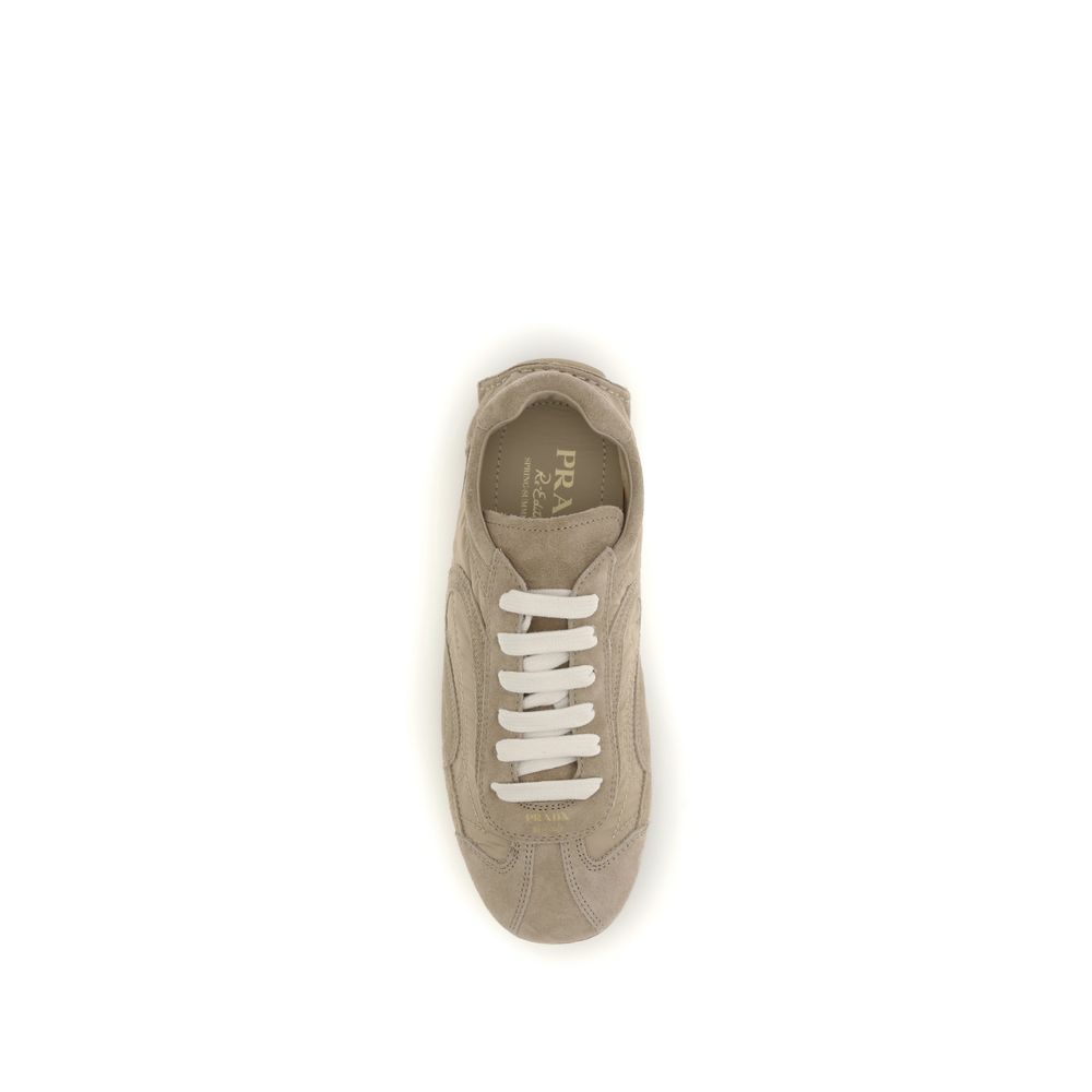 Prada | Beige Lamb Ovis Aries Athletic Sneakers