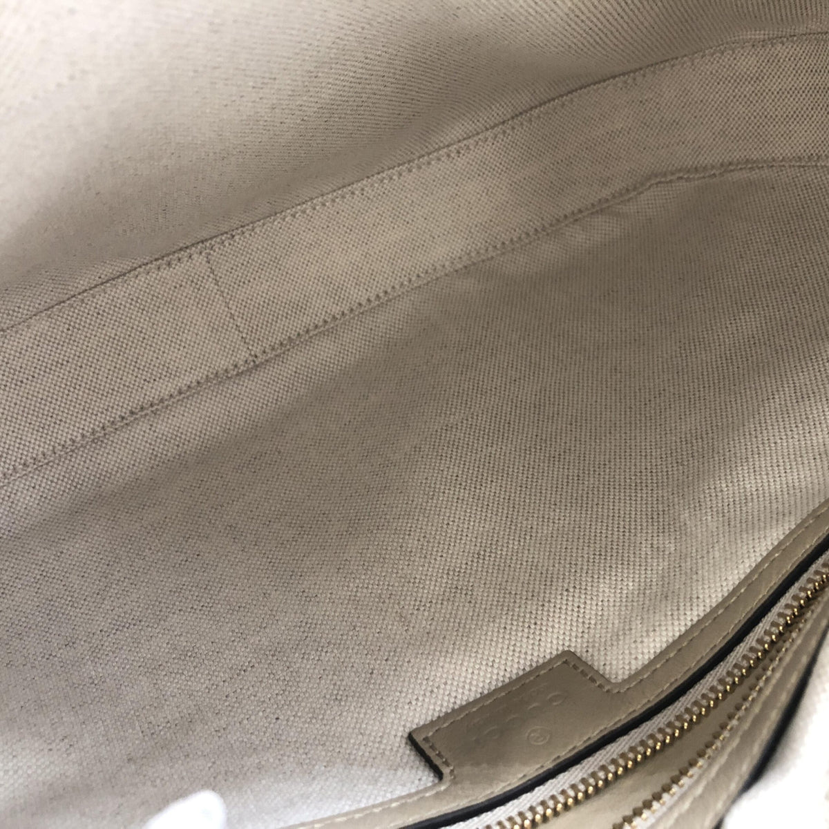 Gucci | Aria Calfskin Web Large Attache Shoulder Bag Beige