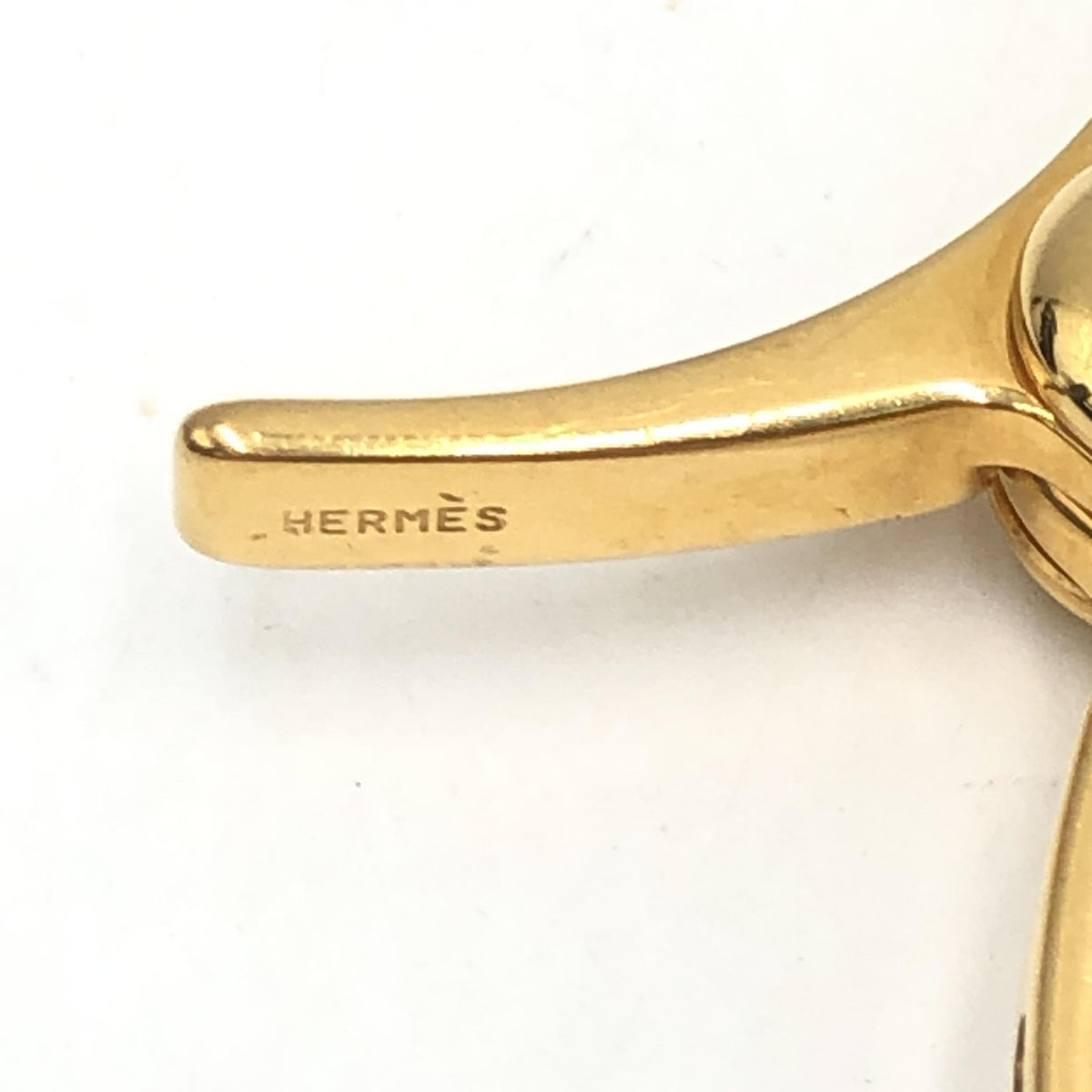 Hermès | Gold Metal Glove Holder Keychain