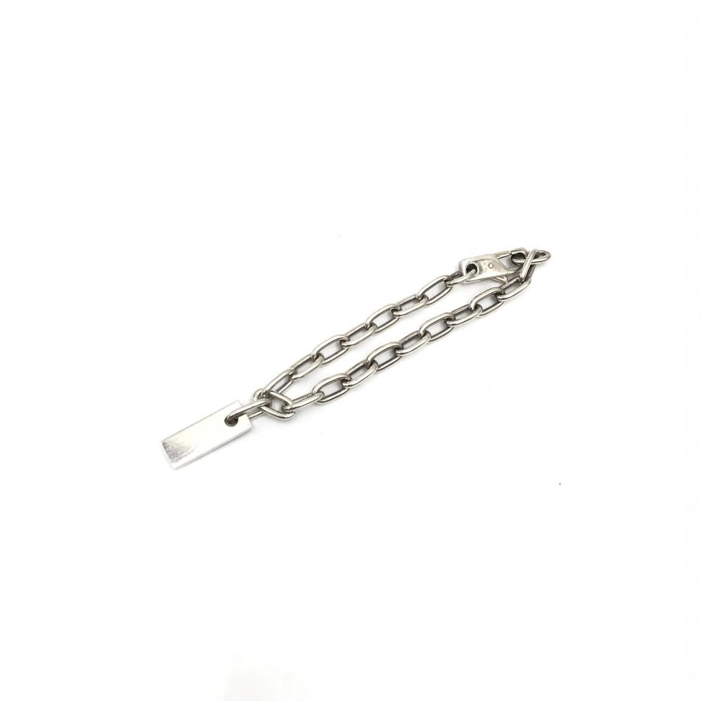 Gucci | Sterling Silver Logo Plate Chain Bracelet