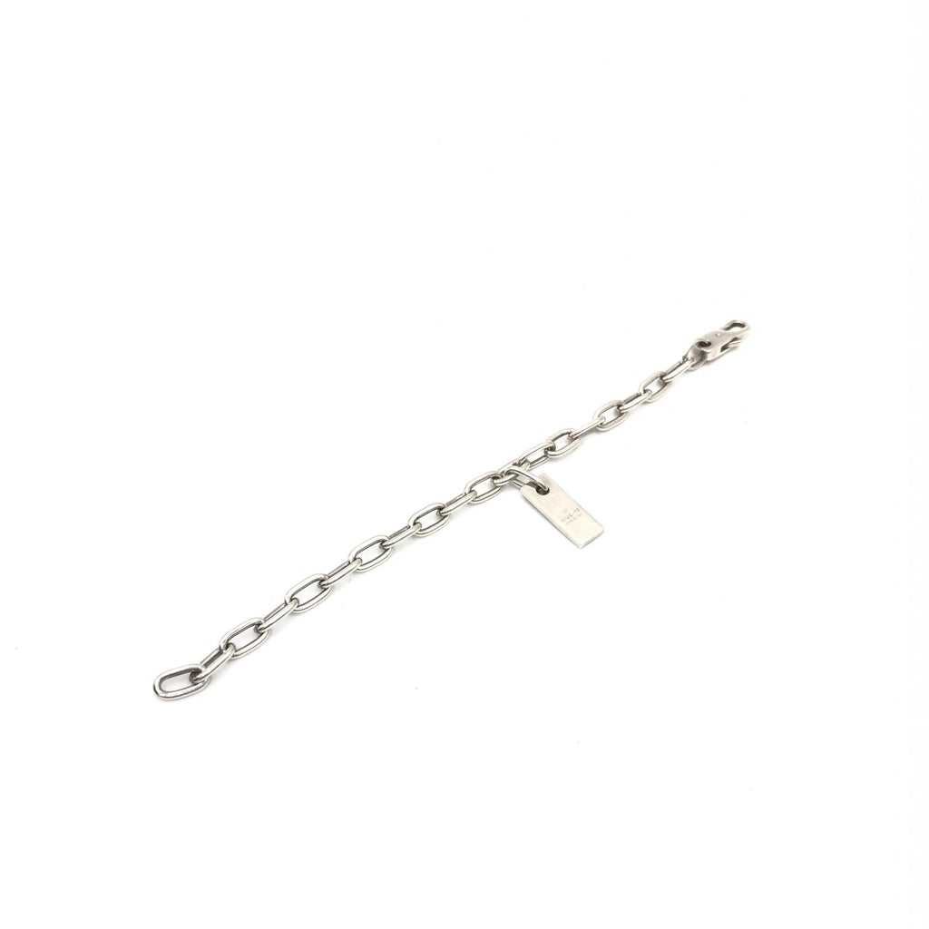 Gucci | Sterling Silver Logo Plate Chain Bracelet