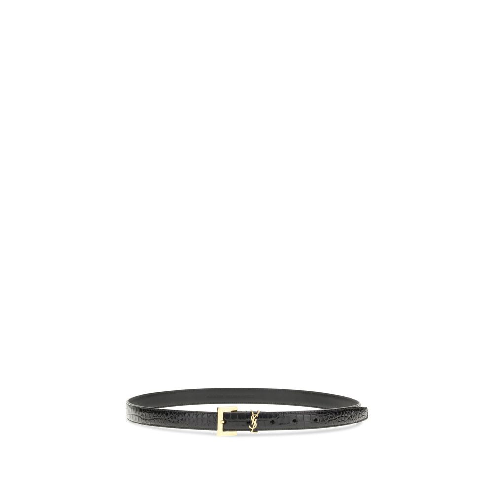 Saint Laurent | Black Calf Leather Bos Taurus Regular Belt