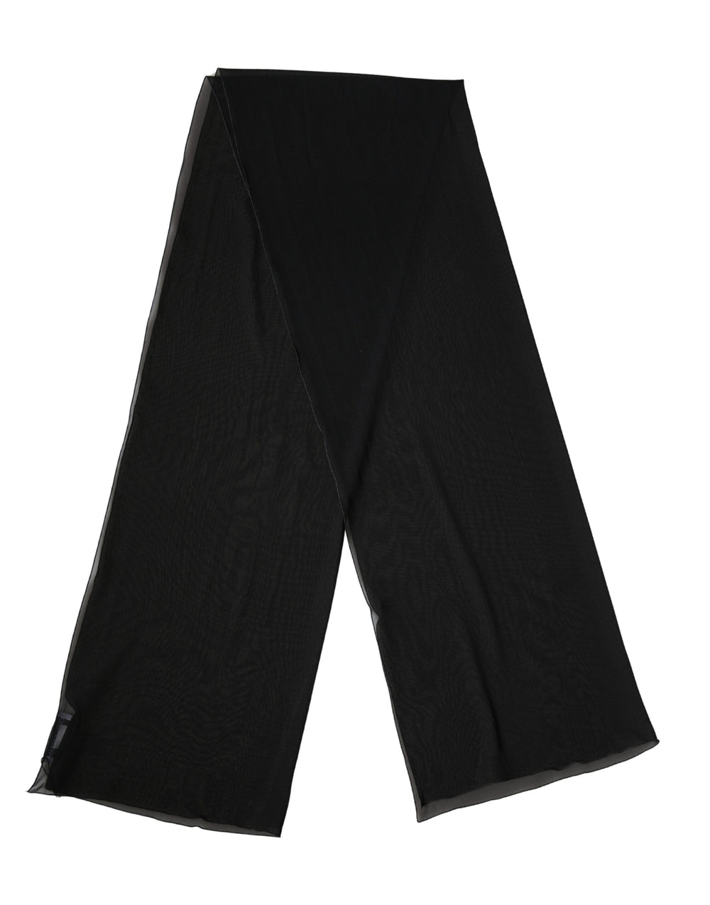 Dolce & Gabbana | Black Silk Neck Wrap Shawl Stole 200cm x 64cm  Scarf