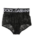 Dolce & Gabbana | Black Logo Girdle High Waist Panty Underwear