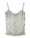 Dolce & Gabbana | Light Green Floral Lace Lingerie Top Underwear