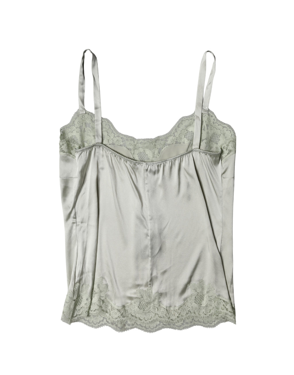 Dolce & Gabbana | Light Green Floral Lace Lingerie Top Underwear
