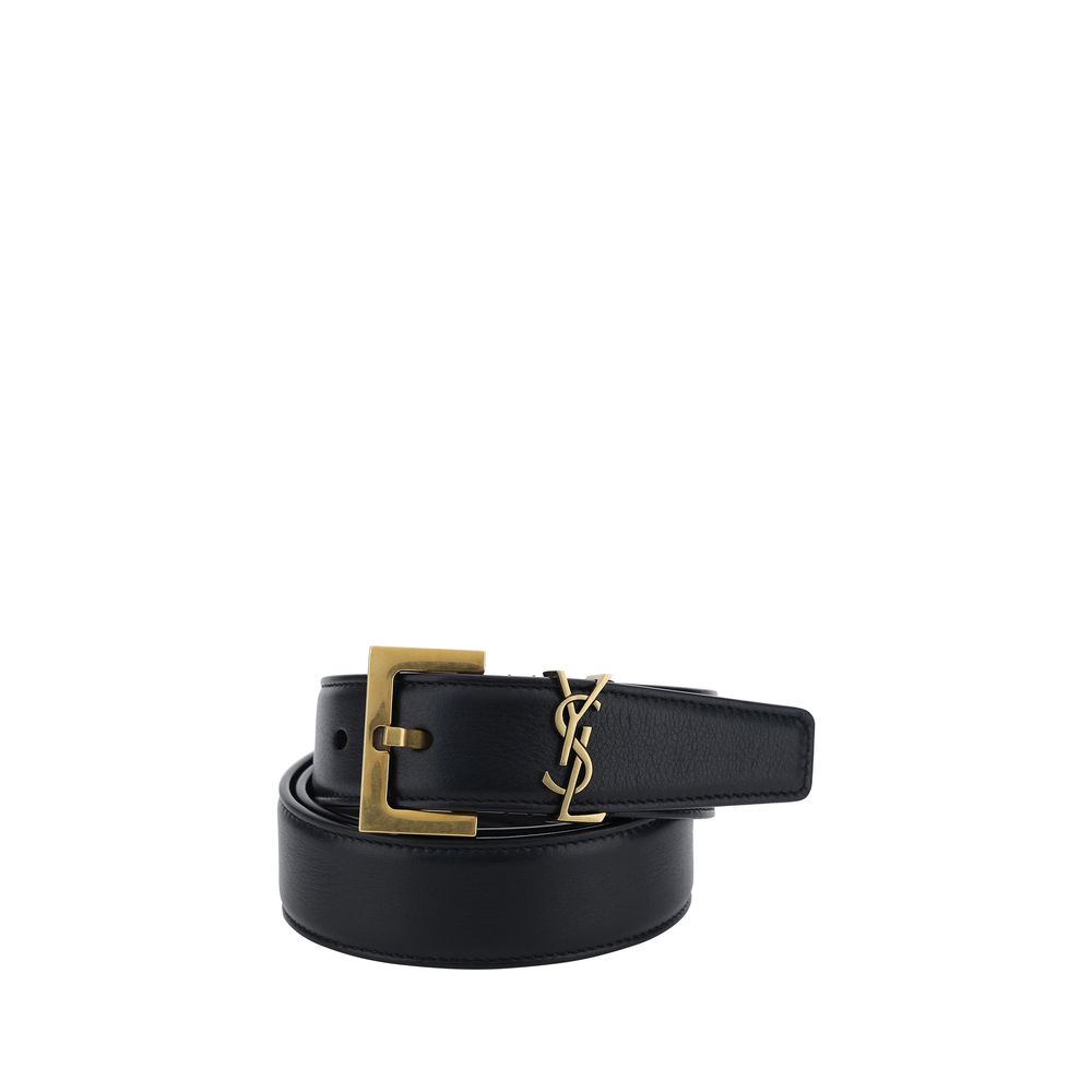 Saint Laurent | Black Calf Leather Bos Taurus Regular Belt