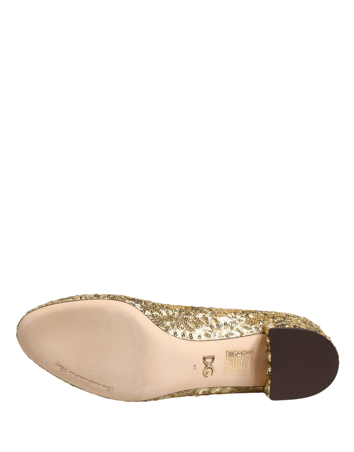 Dolce & Gabbana | Gold Sequined Short Boots Stretch Shoes