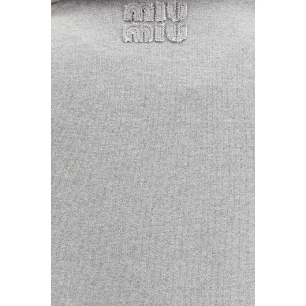 Miu Miu | Gray Cotton Sweatshirt