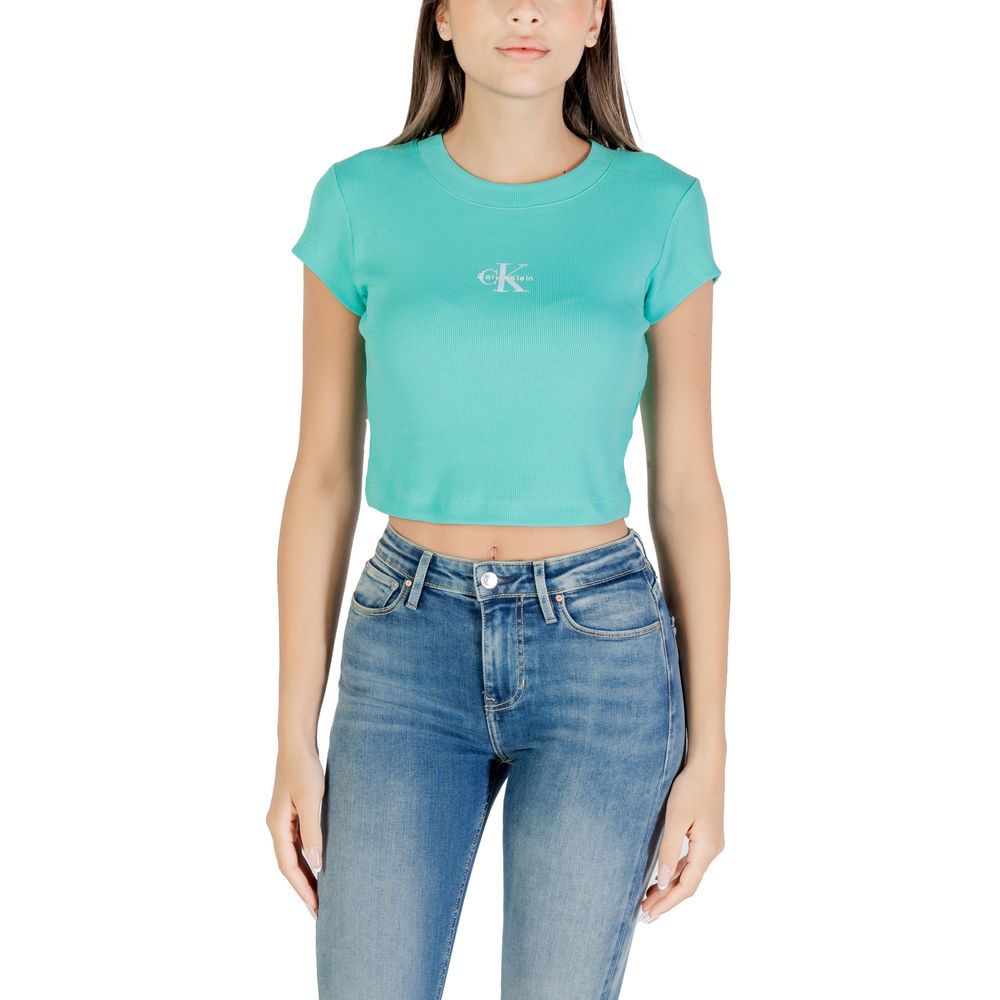 Calvin Klein Jeans | Turquoise Cotton T-Shirt