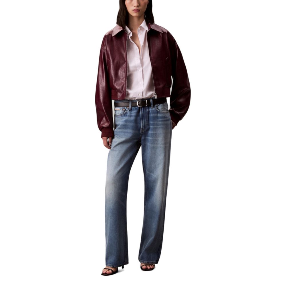 Calvin Klein Jeans | Bordeaux Polyethylene Leather Jacket