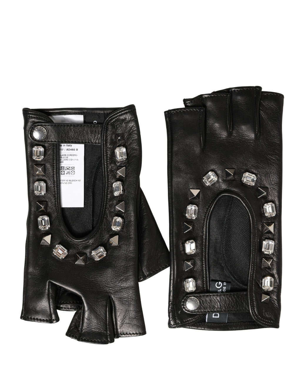 Dolce & Gabbana | Women Black Embellished Wrist Length Mitten Gloves