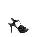Saint Laurent | Black Calf Leather Bos Taurus Stiletto Heel Sandals