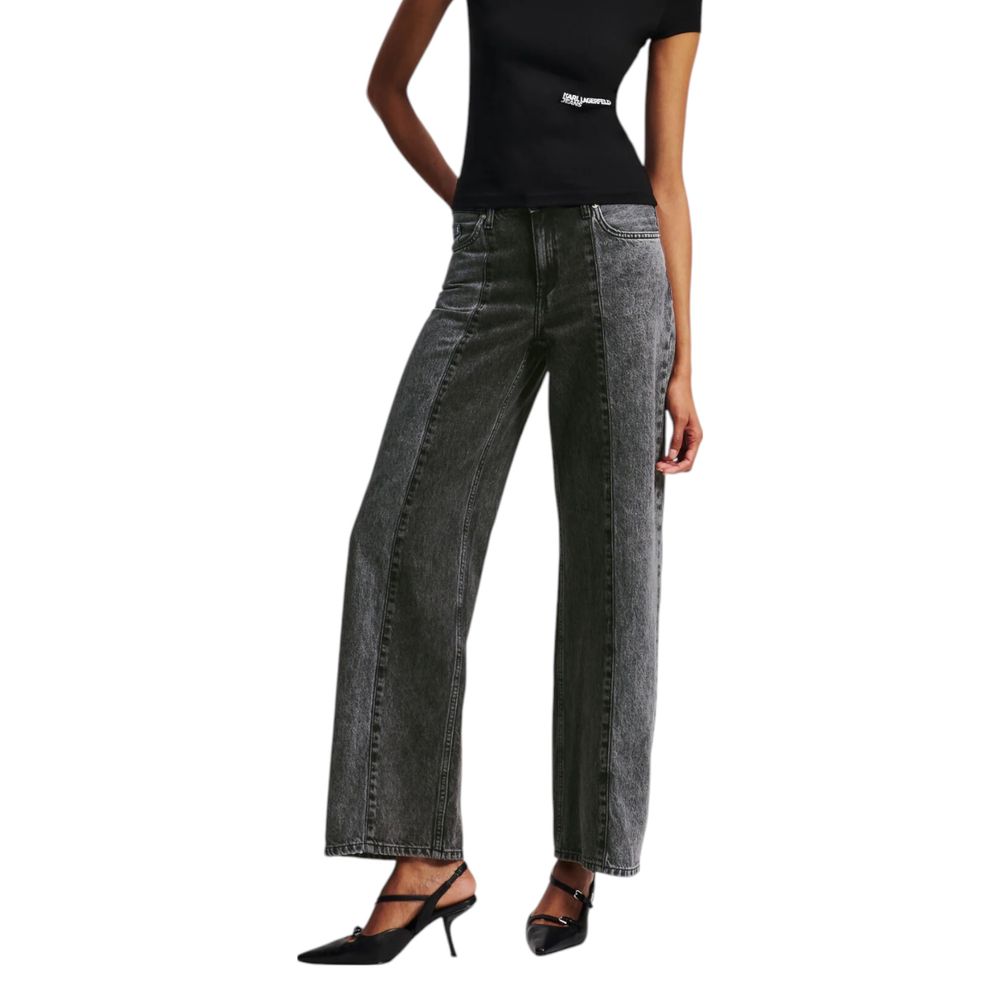 Karl Lagerfeld | Black Cotton Relaxed Fit Jeans