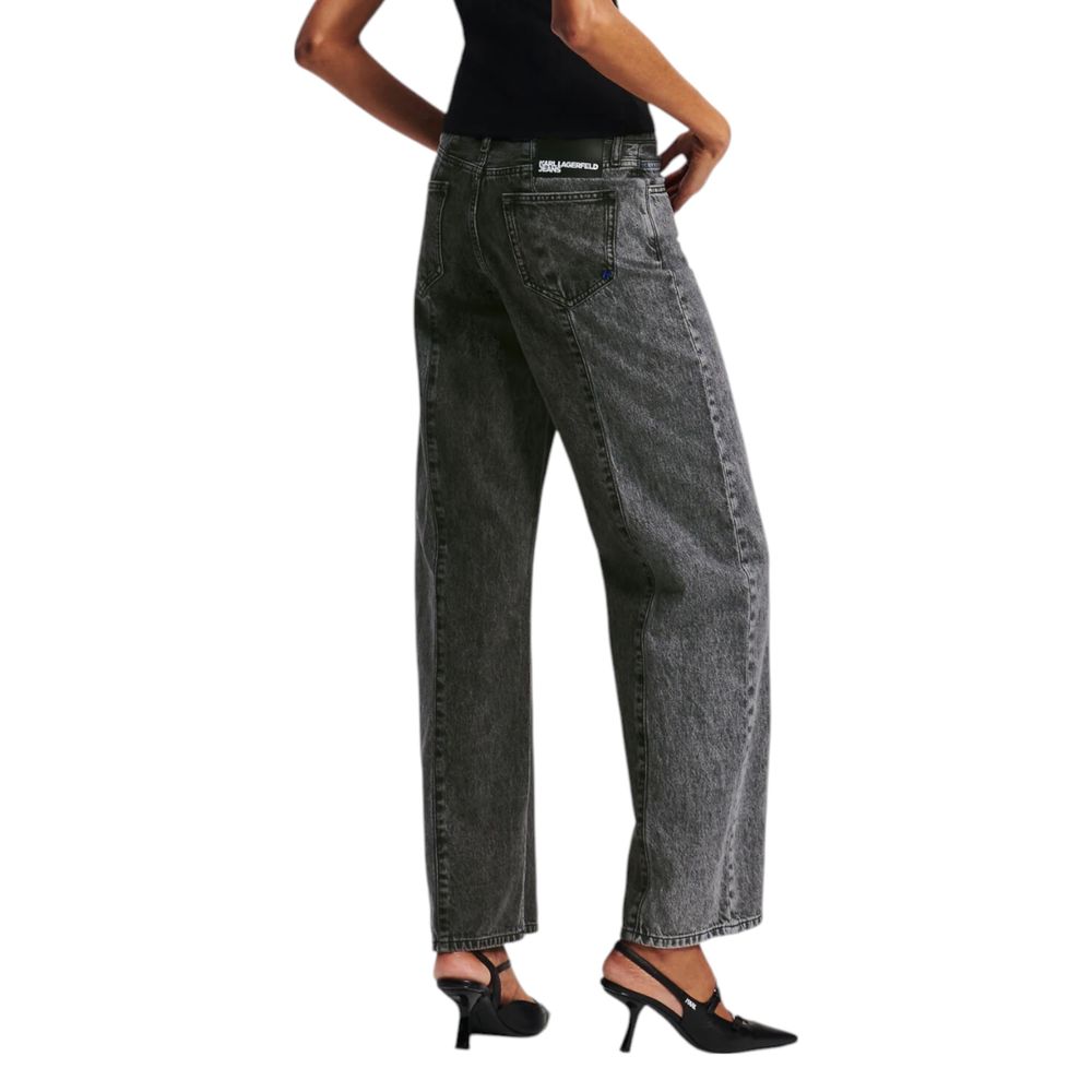 Karl Lagerfeld | Black Cotton Relaxed Fit Jeans