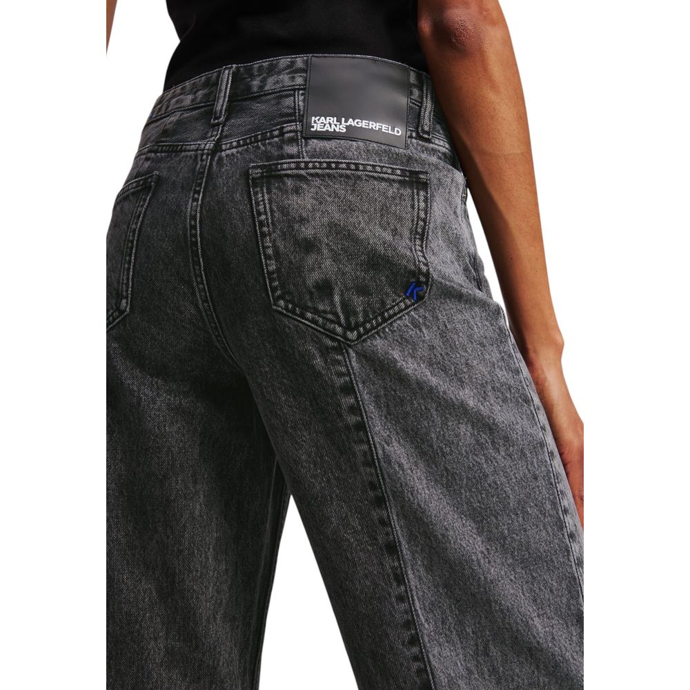 Karl Lagerfeld | Black Cotton Relaxed Fit Jeans