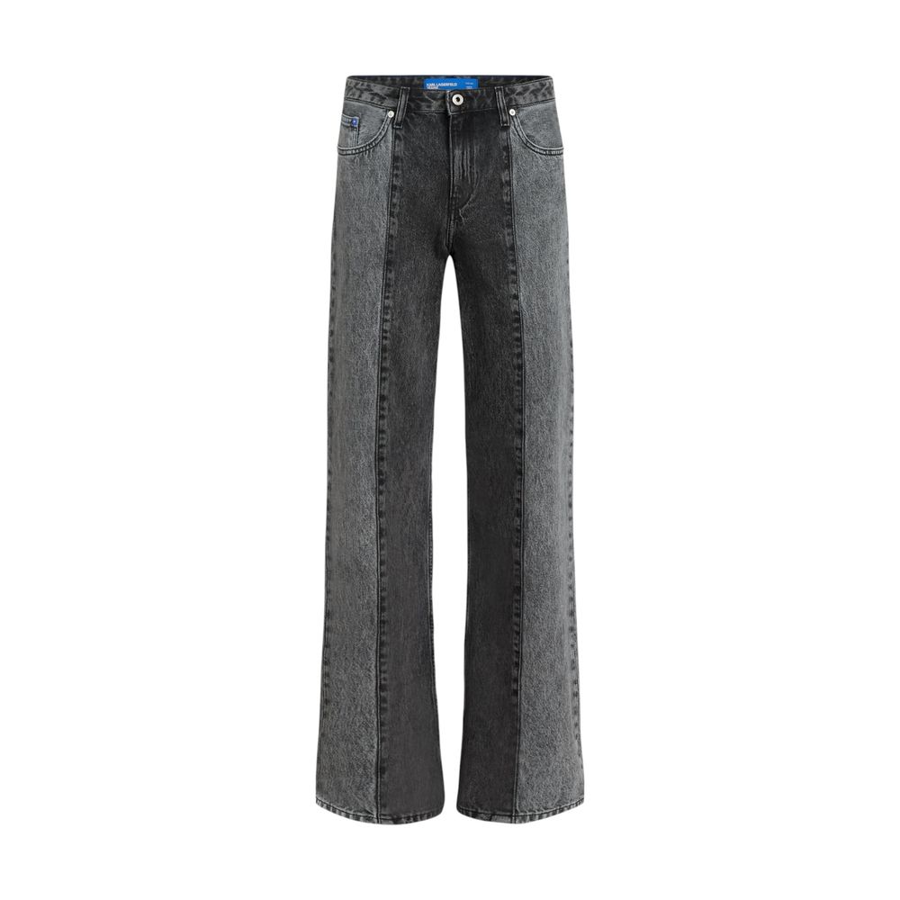 Karl Lagerfeld | Black Cotton Relaxed Fit Jeans