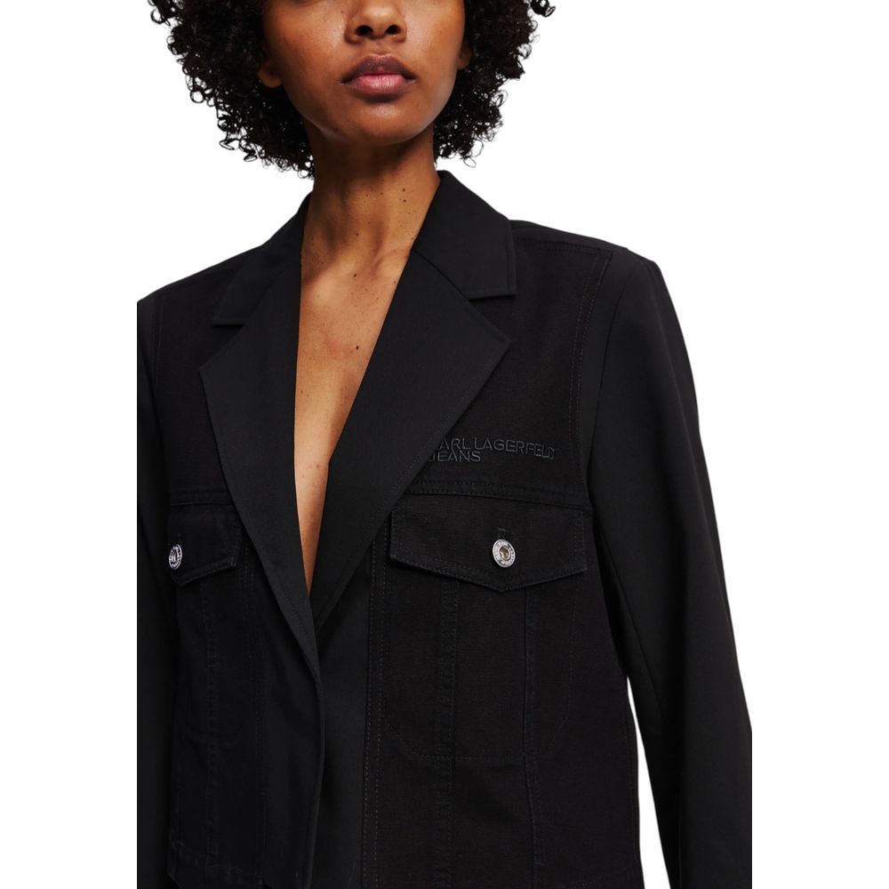 Karl Lagerfeld | Black Polyester Blazer