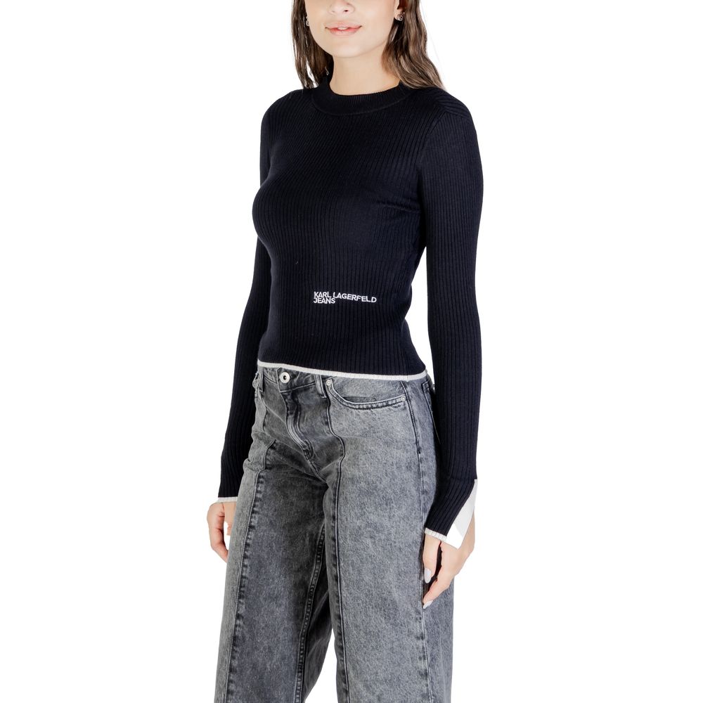 Karl Lagerfeld | Black Viscose Sweatshirt