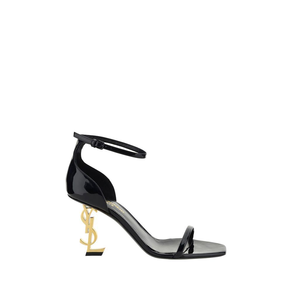 Saint Laurent | Black Calf Leather Bos Taurus Stiletto Heel Sandals