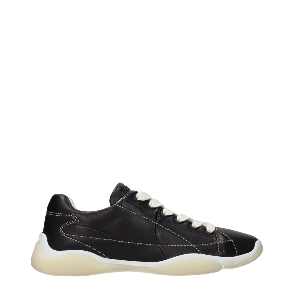 Prada | Black Leather Sneakers