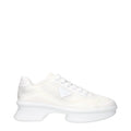 Prada | White Fabric Low Top Sneakers