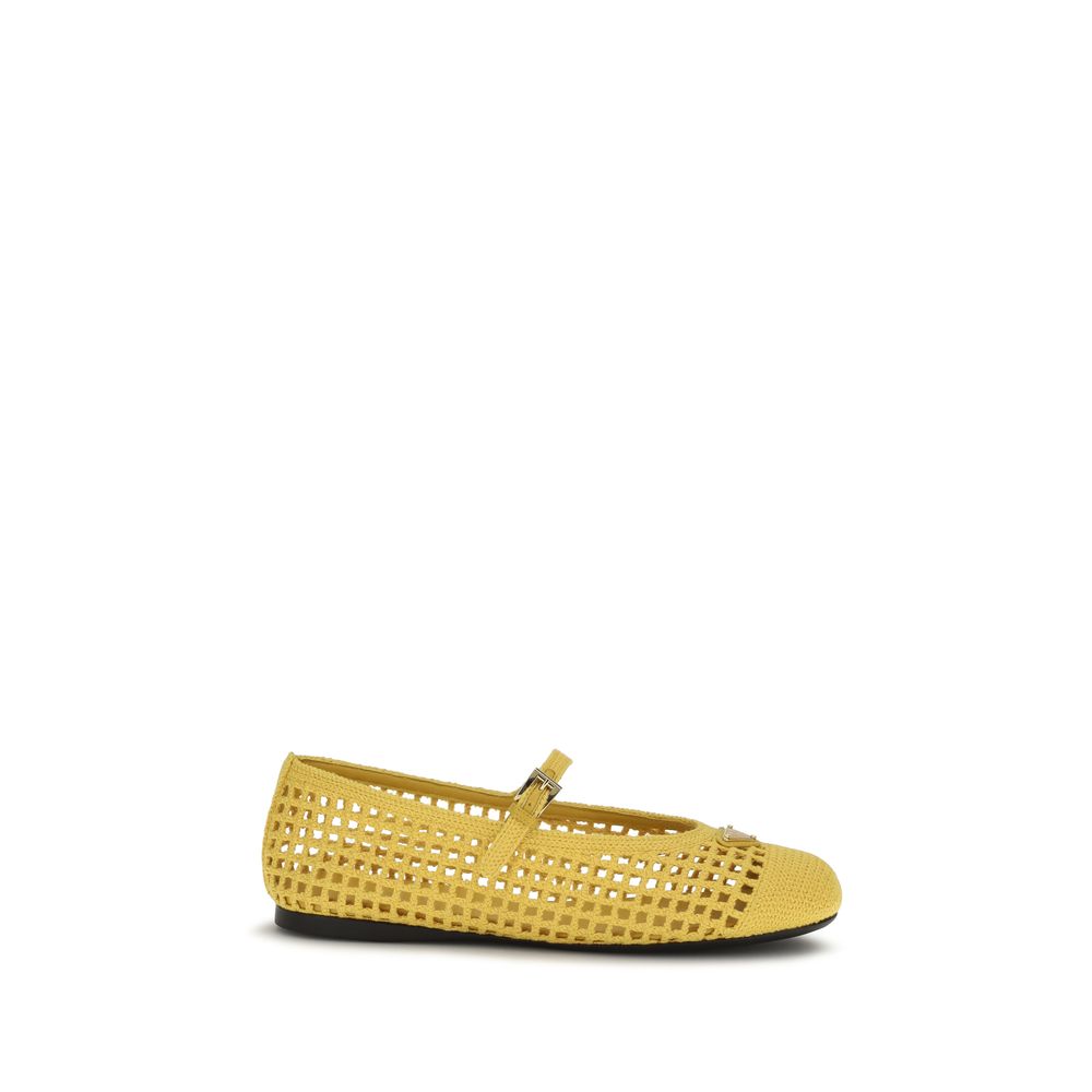 Prada | Multicolor Cotton Ballet Flats