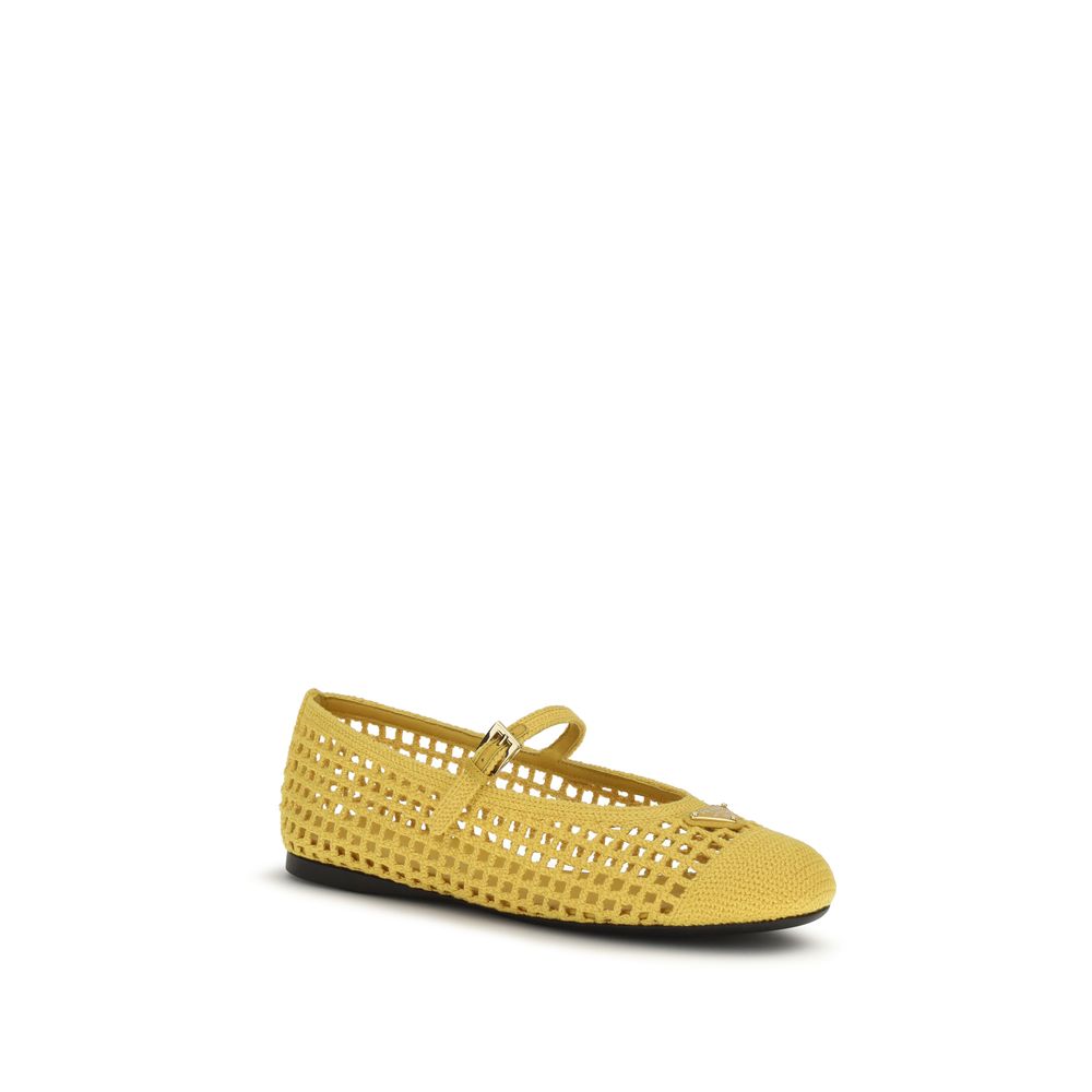 Prada | Multicolor Cotton Ballet Flats