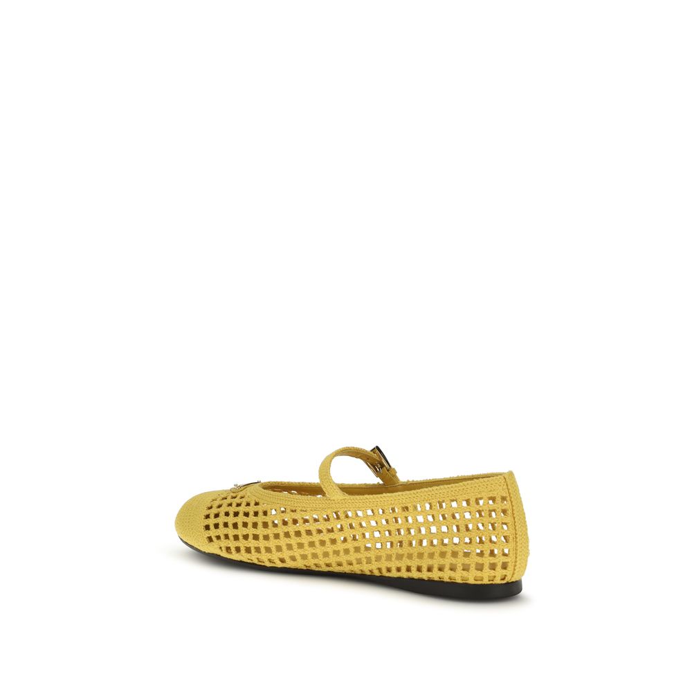 Prada | Multicolor Cotton Ballet Flats