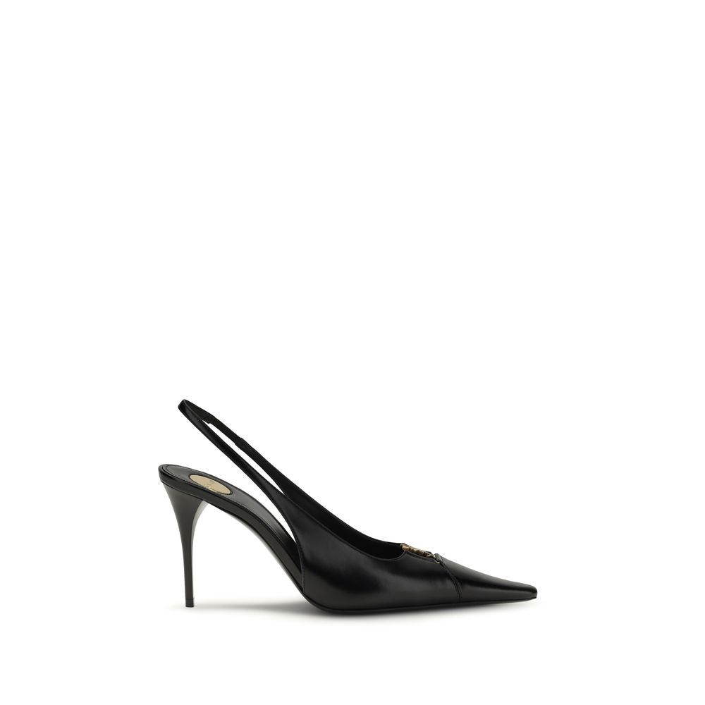 Saint Laurent | Black Calf Leather Bos Taurus High Heel Pumps
