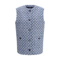 Gucci | Blue Cotton Sleeveless Jacket