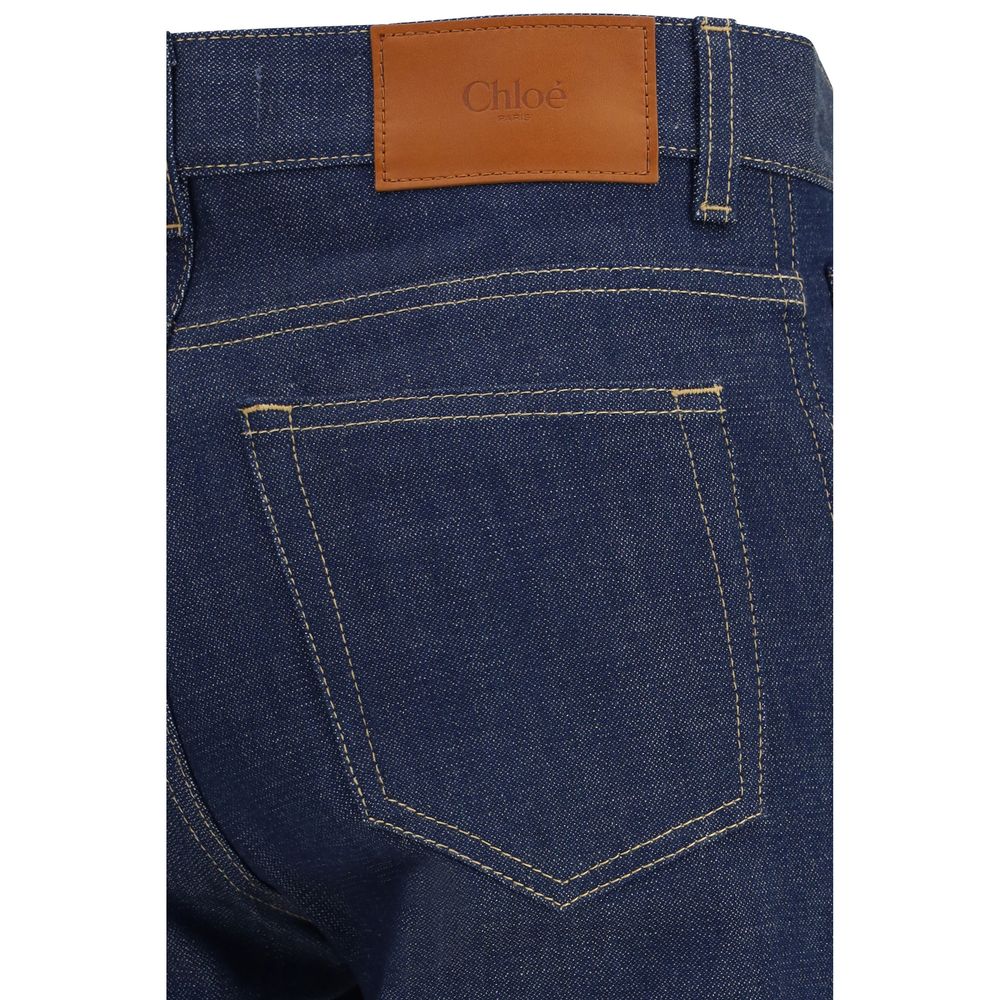 Chloé | Blue Cotton Slim Fit Jeans