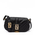 Versace | Black Leather Quilted Shoulder Strap Bag