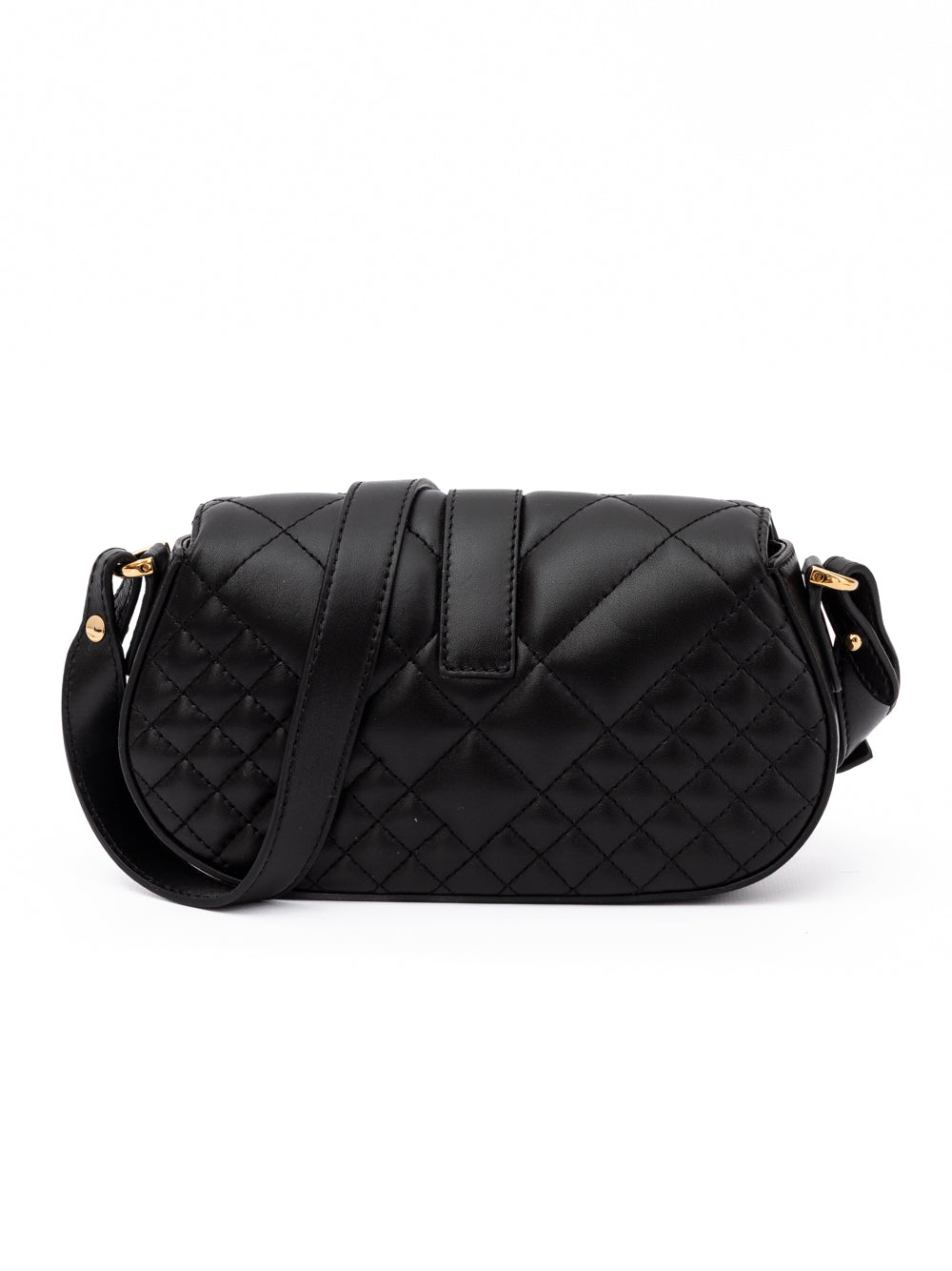 Versace | Black Leather Quilted Shoulder Strap Bag