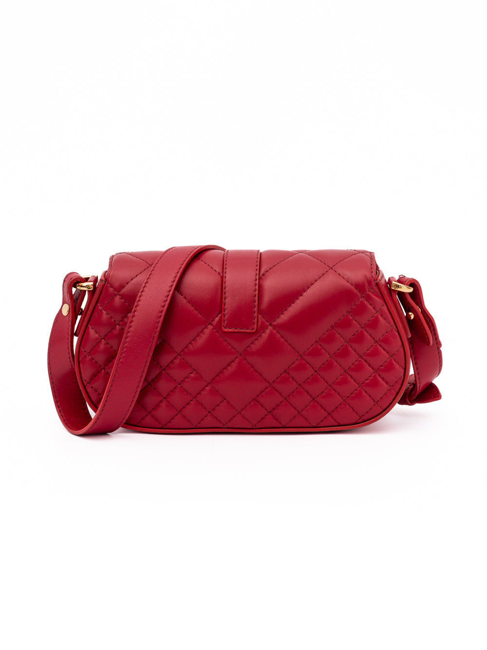 Versace | Red Leather Quilted Shoulder Strap Bag
