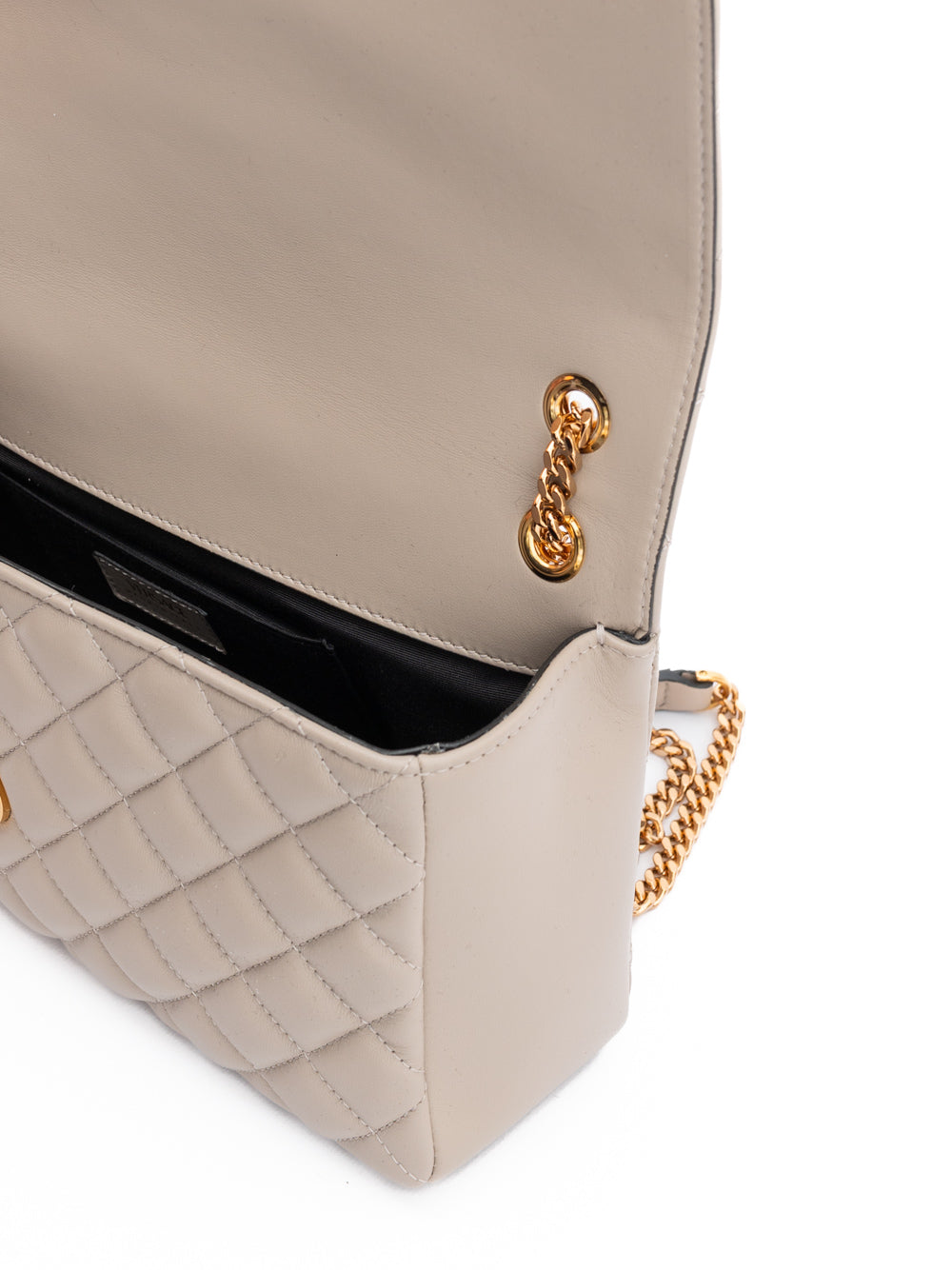Versace | Taupe Quilted Leather Shoulder Strap Bag