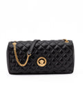 Versace | Black Quilted Leather Shoulder Strap Bag