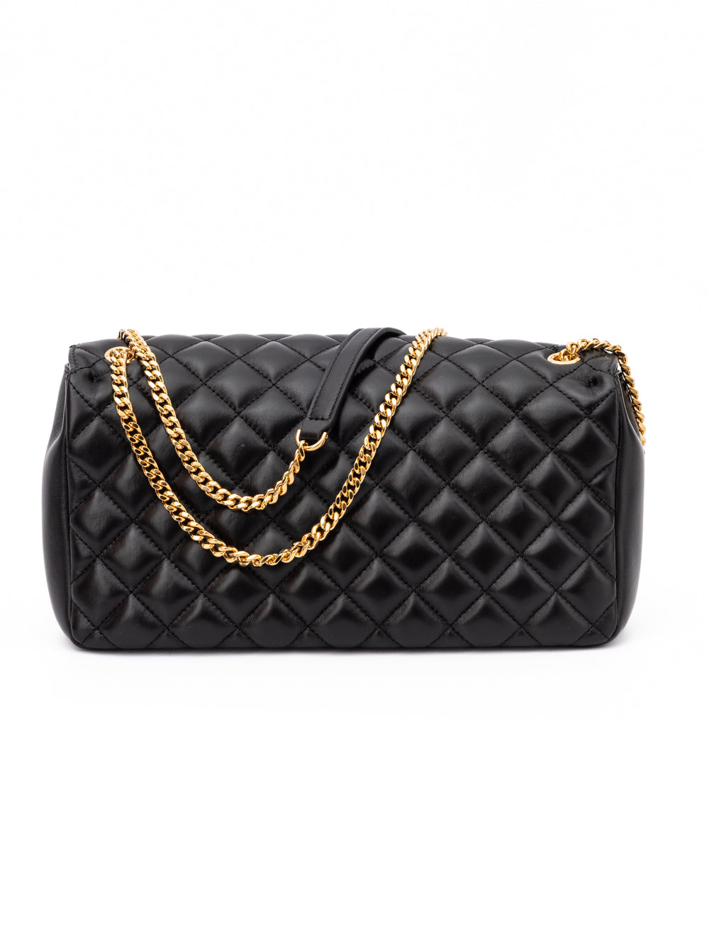 Versace | Black Quilted Leather Shoulder Strap Bag